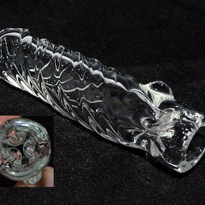 Heady Twisted Ice Pinch Chillum Handblown Glass Made to Order image 1