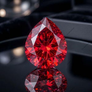 9 karat päronslipad röd diamant (VVS1-klarhet) – Certifierad naturlig ädelsten