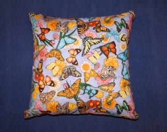 Butterfly print cushion cover generous 45cmX45cm quilting quality cotton hand made