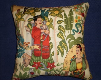 Fabric designer Alexander Henry Folklorico collection print cushion cover 45cm X 45cm. 100% cotton, hand made in Australia