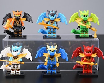Ninjago Dragon Ninja Minifiguren Set, LLoyd Jay Zane Cole Kai Nya, Lego-Kompatibler ABS Kunststoff