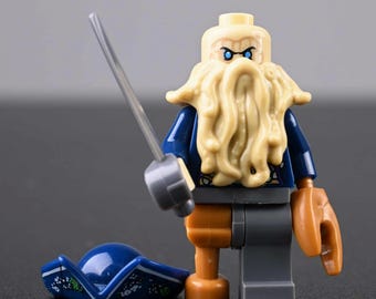 Minifigura MOC de Davy Jones, pirata compatible con Lego, regalo de cumpleaños de Disney