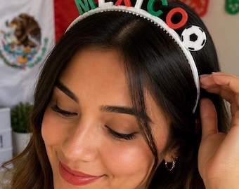 Mexico Soccer Headband | World Cup Fan Headband | Personalized Mexico Hair Band | Football Fan Accessory | Game Day Outfit