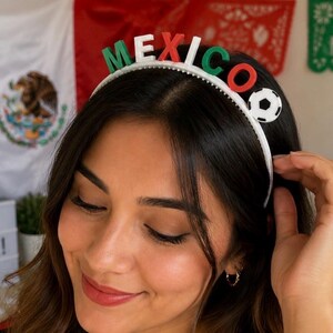 Mexico Soccer Headband | World Cup Fan Headband | Personalized Mexico Hair Band | Football Fan Accessory | Game Day Outfit