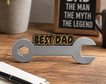 Father’s Day Gift for Dad, Best Dad Gift, Mechanic Gift, Handyman Gift, Wrench Desk Decor, Tool Lover Gift