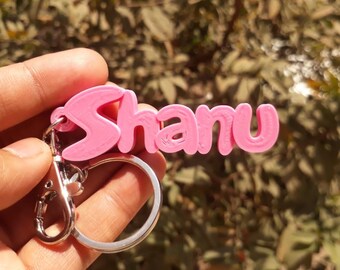 Personalized 3D Printed Name Keychain – Custom Bag Tag, Party Favor, School Accessory