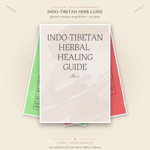 The Indo-Tibetan Herb guide, Color-Coded Ayurveda & Tibetan Medicine Herbal Reference Chart PDF