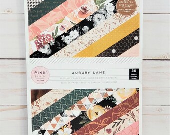 6-x-6-Inch American Crafts Pink Paislee Moonstruck 6 x 6 Inch 36 Sheet Paper Pad