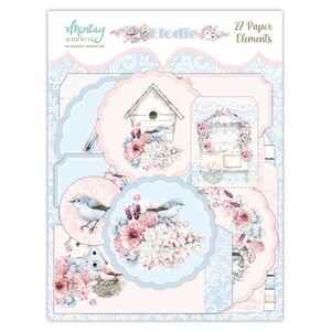 Éléments de tags Mintay Elodie,Accessoires créatifs,Mots clés de scrapbooking,Découpes pour fabrication de cartes,Lilas floral,Étiquettes SpringTags Cartes en papier décoratives
