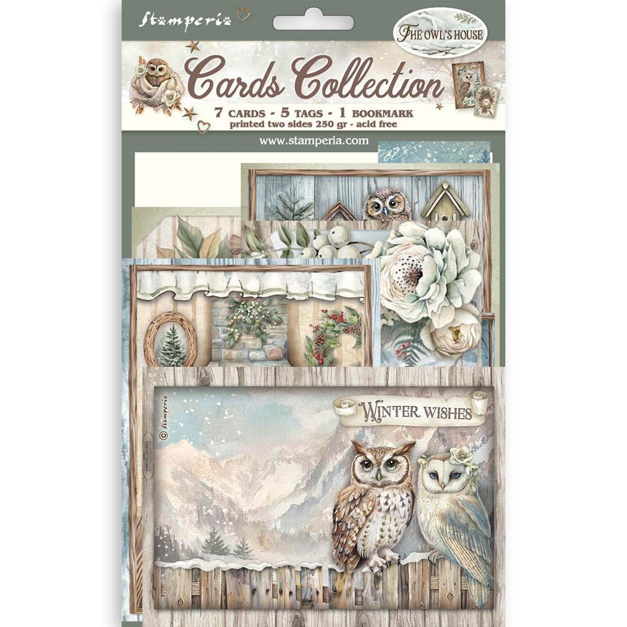 Stamperia The Owl's House Cards & Tags Collection ,Craft Supplies,Card Making, Scrapbook Pap