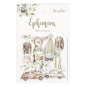 P13 Liebe und Spitze Ephemera, Verzierungen, Scrapbooking, Kartengestaltung, Bastelbedarf, Collage, Blumen Hochzeit Braut Bräutigam Die Schnitte Papier-Set