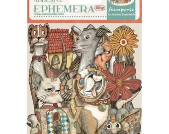 Stamperia Furry Friends Ephemera,Craft Supplies,Card Making,Scrapbooking,Dogs Cat Floral Die Cuts Cute Embellishments Kittens Mixed Media