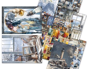 Ciao Bella An Artist Journey A5 Mixed Rice Paper 8pc,Craft Supplies Decoupage Paper Scrapbook