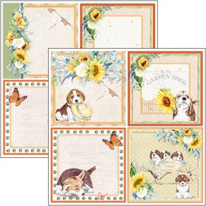 Ciao Bella Farmhouse Garden Patterns 12" X 12" Scrapbooking Paper Set