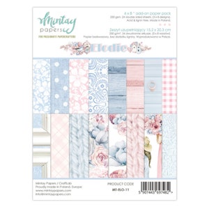 Bloc de papier Elodie Mintay 6 x 20 cm,Fournitures de loisirs créatifs,Motifs floraux de scrapbooking,Arrière-plan,Motifs,Papier pour carte,Papier pour collage,Papier printanier