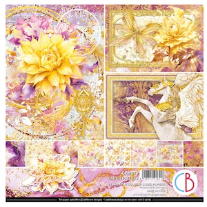 Ensemble de papiers de scrapbooking Ciao Bella éthérés, 20 x 20 cm, Fournitures créatives, Licorne féerique, Papier fantaisie, Fabrication de cartes, Papier double face Ciao Bella