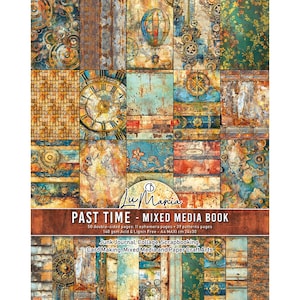 Ciao Bella Paper Past Time A4 Maxi Mixed Media Book ,Craft Supplies,Scrapbook Paper,Fussy Cutting LuMania Collection,Cardmaking Paper