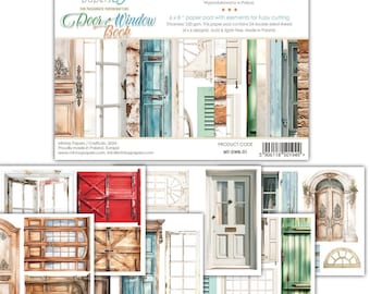Mintay Door & Window Book 6" x 8" Paper Pad Fussy Cutting,Card Making,Craft Supplies,Embellishment,Scrapbook,Fussy Cutting Elements Booklet