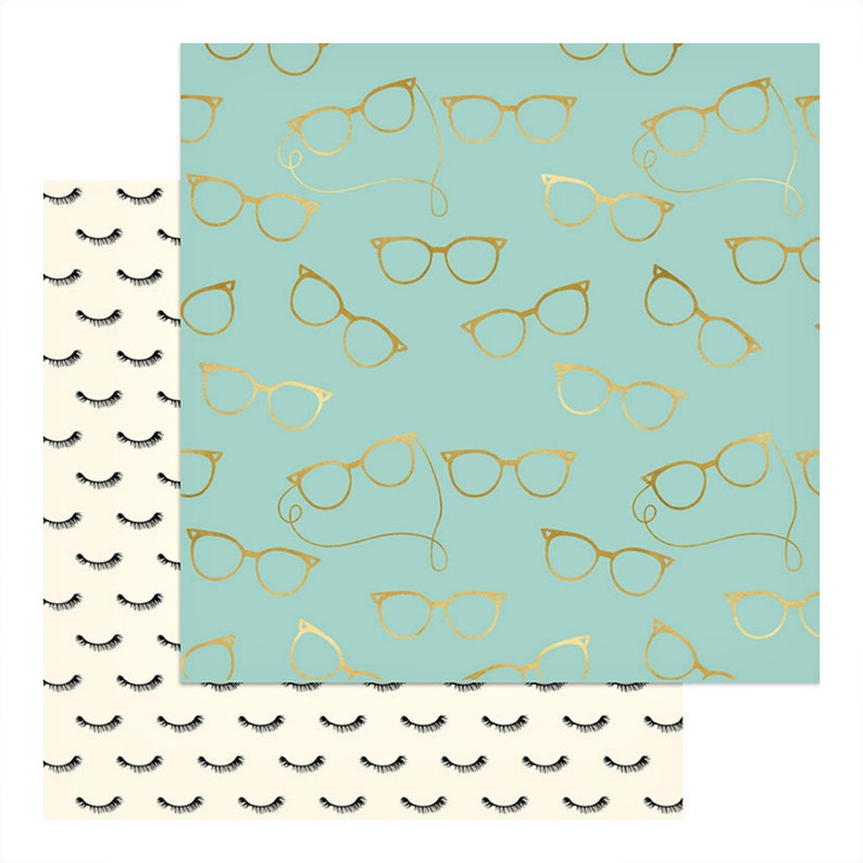 Gal Meets Glam 6x6 Paper Pad by My Mind/'s Eye Paper,Craft Supplies,Card Making,Scrapbooking,Fashion Paper,Glamour,Makeup Eyelashes,Foil