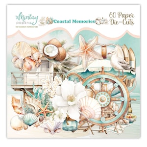 Mintay Coastal Memories Efemere, kaarten maken, knutselbenodigdheden, zeemeeuw, zee, nautische ephemera, Mintay Summer Ephemera Mintay stanspapier papier