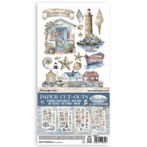 Stamperia Silent Sea Papierausschnitte, Bastelbedarf, Kartenherstellung, Scrapbook Ephemera Die Cuts Ocean Nautical Summer Tags Verschönerungen Pferde