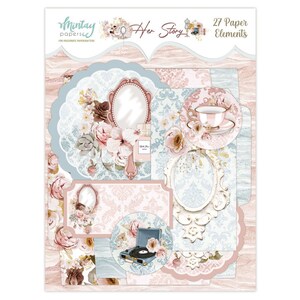 Étiquettes Mintay Her Story, Embellissements, Fabrication de cartes, Fournitures créatives, Collage, Éléments de journal pour femme glamour, Étiquettes décoratives pour femme en papier pour maquillage