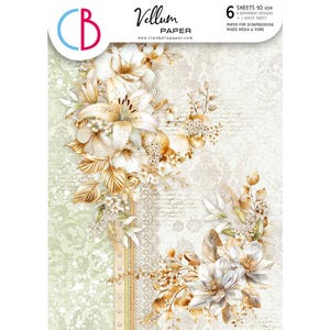 Ciao Bella Blessing Day A4 Vellum Paper Patterns 6pc,Craft Supplies,Floral Angel Paper,Card Making,Background, Laces Floral Patterns Paper