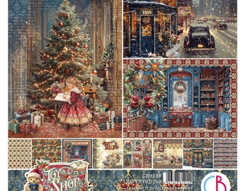 Holiday Style TOY SHOP Lighted Porcelain Interior View House