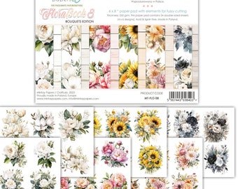 Peut inclure: Un bloc de papier avec 24 feuilles recto verso de motifs floraux pour découpage minutieux. Le bloc de papier mesure 15,2 cm x 20,3 cm et est sans acide ni lignine. Le bloc de papier est fabriqué en Pologne.