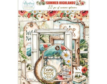 Mintay Paper Summer Highlands Tags ,Card Making,Craft Supplies, Labels Floral Country Mintay Paper Elements Pieces Craft Supplies Scrapbook
