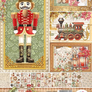 Ciao Bella The Nutcracker A4 Scrapbooking Paper Set,Craft Supplies,Card Making,Ciao Bella Tags,Cards,Labels Christmas Scrapbook Paper