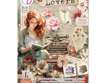 Ciao Bella Book Lovers A4 Junk Journal & Ephemera Book,Craft Supplies,Card Making,Ciao Bella Tags,Cards,Labels Fussy Cutting Ephemera Book