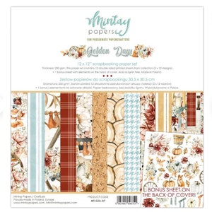 Mintay Goldene Tage 12 "x 12" Scrapbooking-Papier-Set, Kartenherstellung, Bastelbedarf, Collage, Herbst, Scrapbook-Papier, Premium-Papier