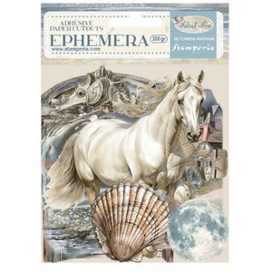 Stamperia Stille zee-ephemera, knutselspullen, kaarten maken, scrapbooking, zeedieren, zeedieren, star Horses, versieringen zelfklevende stansvormen