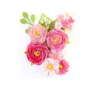 Prima Marketing Surfboard Betty Flowers 10pc, Embellishment, Scrapbook Flowers,Craft Supplies,Paper Flowers,Handmade Prima Marketing Flowers