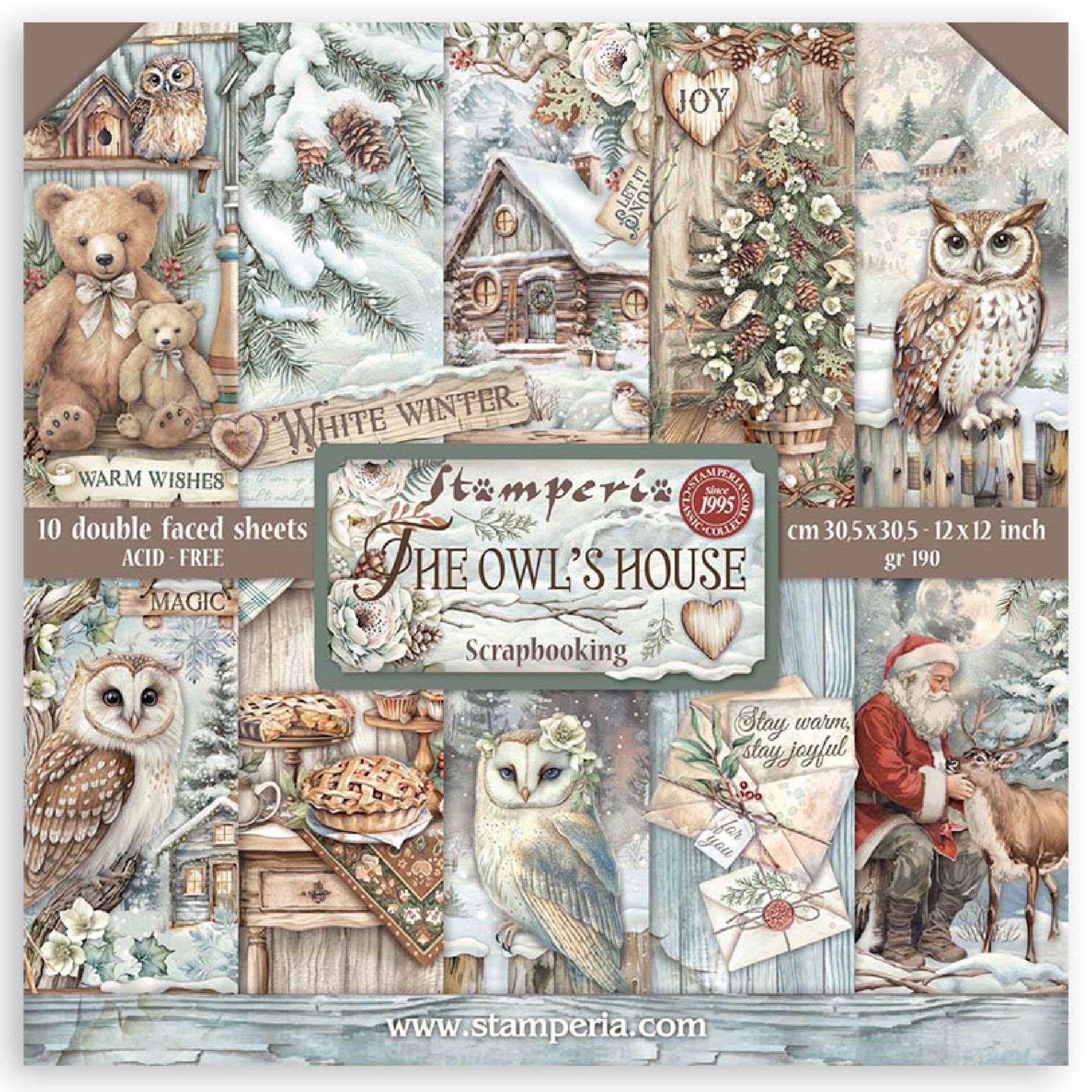 Stamperia The Owl's House 12" x 12" Paper Pad 10 pc Double Side,Craft Supplies,Card Ma