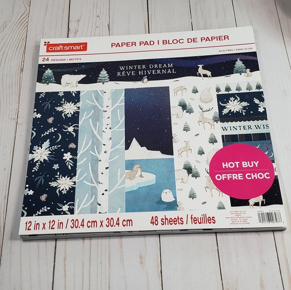 48 Blatt Craft Smith Design-Papierblock 30,4 x 30,4cm Ooh La La