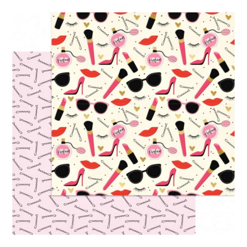 Gal Meets Glam 6x6 Paper Pad by My Mind/'s Eye Paper,Craft Supplies,Card Making,Scrapbooking,Fashion Paper,Glamour,Makeup Eyelashes,Foil