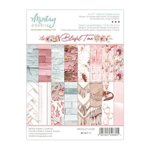 Mintay Blissful Time 6 "x 8" Papierblock, Muster, Hintergrund, Bastelbedarf, Kartenherstellung, Boho Hintergrund Dekorpapier, Journal Papierblock