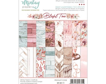 Mintay Blissful Time 6&quot; x 8&quot; Paper Pad, Patterns ,Background,Craft Supplies,Card Making,Boho Background Decorative paper,Journal Paper Pad