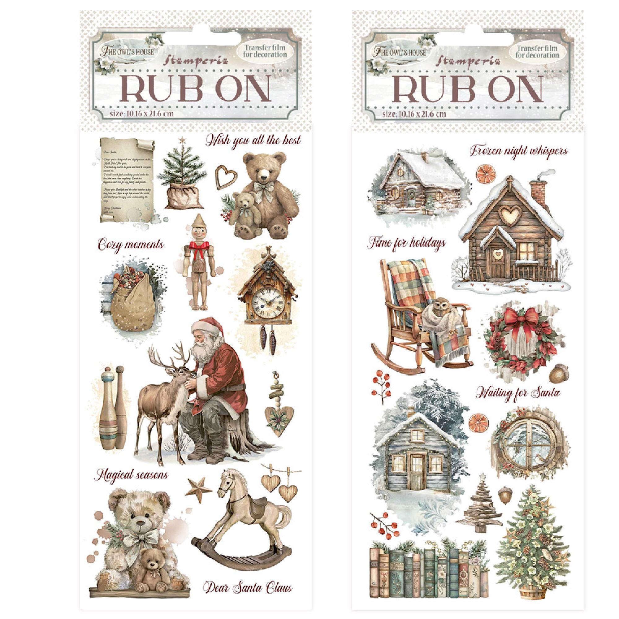 Stamperia  The Owl's House Rub On ,Scrapbook Transfer Rub On ,Crafts Supplies,Collage,Adhesive N