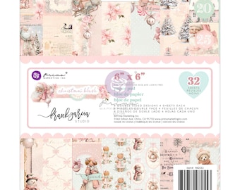 Prima Marketing Christmas Blush 6" x 6" Paper Pad, Craft Supplies, Card Making, Scrapbooking, Winter