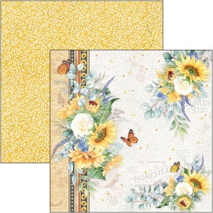 Ciao Bella Farmhouse Garden Patterns 12" X 12" Scrapbooking Paper Set