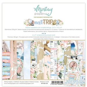 Mintay Weiter Reise 6 "x 6" Scrapbooking Papier Block,Kartenherstellung,Handwerk Zubehör,Collage,Scrapbooking Papier,Party Zubehör,Reise Papier Pad