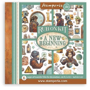 Stamperia A New Beginning Rub On Transfers - Assorted Pack ,Craft Supplies,Card Making Transfer Image