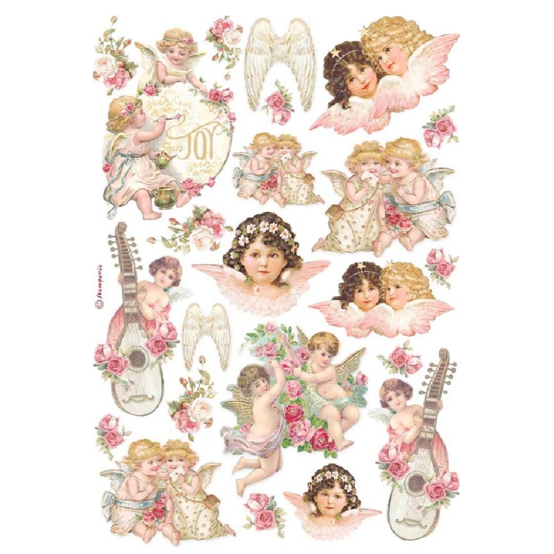 Stamperia A4 Rice Paper Angels,craft Supplies,card Making,scrapbooking ...