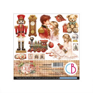Ciao Bella The Nutcracker 6" x 6" Fussy Cut Pad ,Craft Supplies,Card Making,Christmas Paper Fussy Cutting Pack,Decorative Paper Scrapbook
