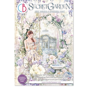 Journal A4 Jardin secret et livre éphémères Ciao Bella, Fournitures créatives, Fabrication de cartes, Livre éphémère à découpes florales et chatoyant
