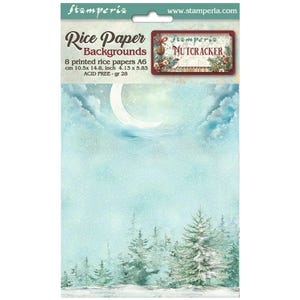 Stamperia Der Nussknacker A6 Reispapier Hintergründe, Bastelbedarf, Decoupage Papier Weihnachten Stamperia Verzierungen, Stamperia Papier