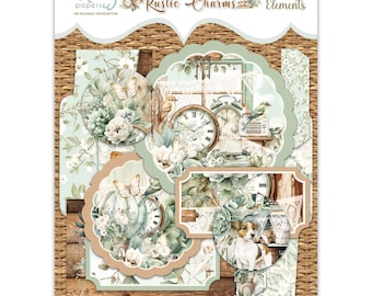 Mintay Rustic Charms Tags ,Card Making,Craft Supplies,Floral Dog Botanical,Birds,Spring Tags , Mintay Floral Labels Mintay Die Cuts Paper